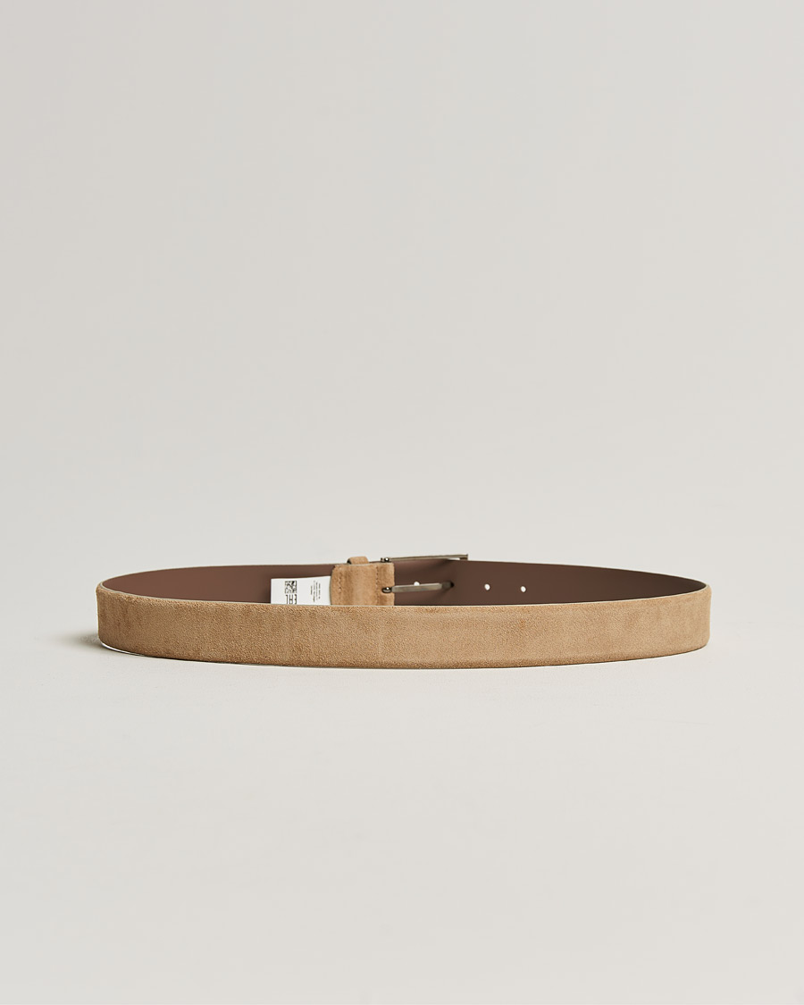 Herr | Calindo Suede Belt Medium Brown | BOSS BLACK | Calindo Suede Belt Medium Brown