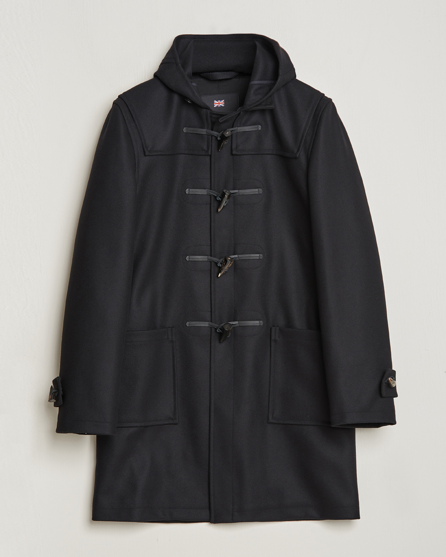 Herr | Jackor | Gloverall | Cashmere Blend Duffle Coat Black