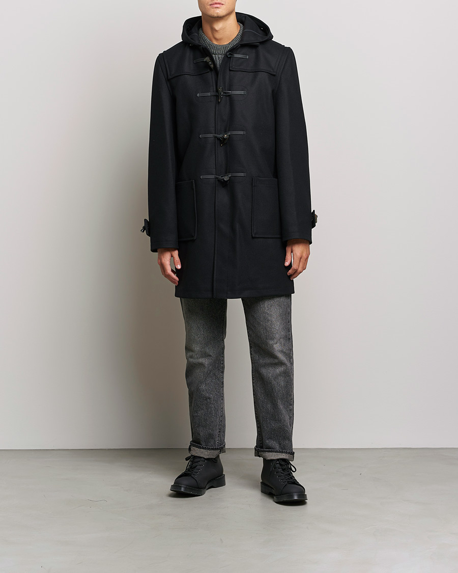 Herr | Jackor | Gloverall | Cashmere Blend Duffle Coat Black