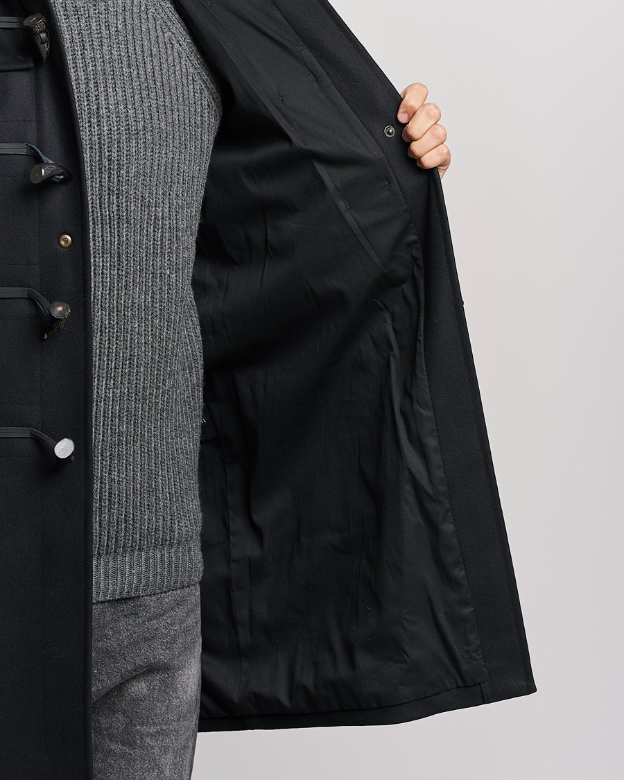 Herr | Jackor | Gloverall | Cashmere Blend Duffle Coat Black