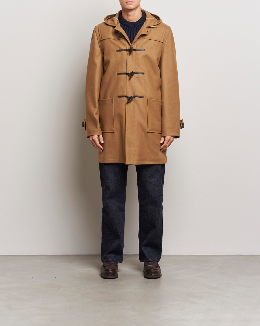Herr | Jackor | Gloverall | Cashmere Blend Duffle Coat Camel