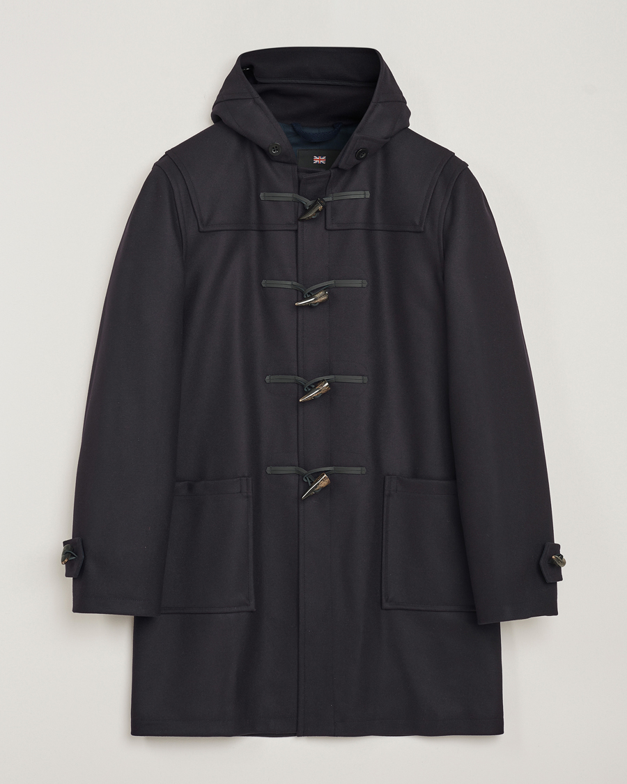 Herr | Exklusivt Care of Carl | Gloverall | Cashmere Blend Duffle Coat Navy