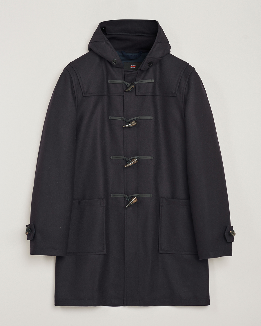 Herr | Jackor | Gloverall | Cashmere Blend Duffle Coat Navy