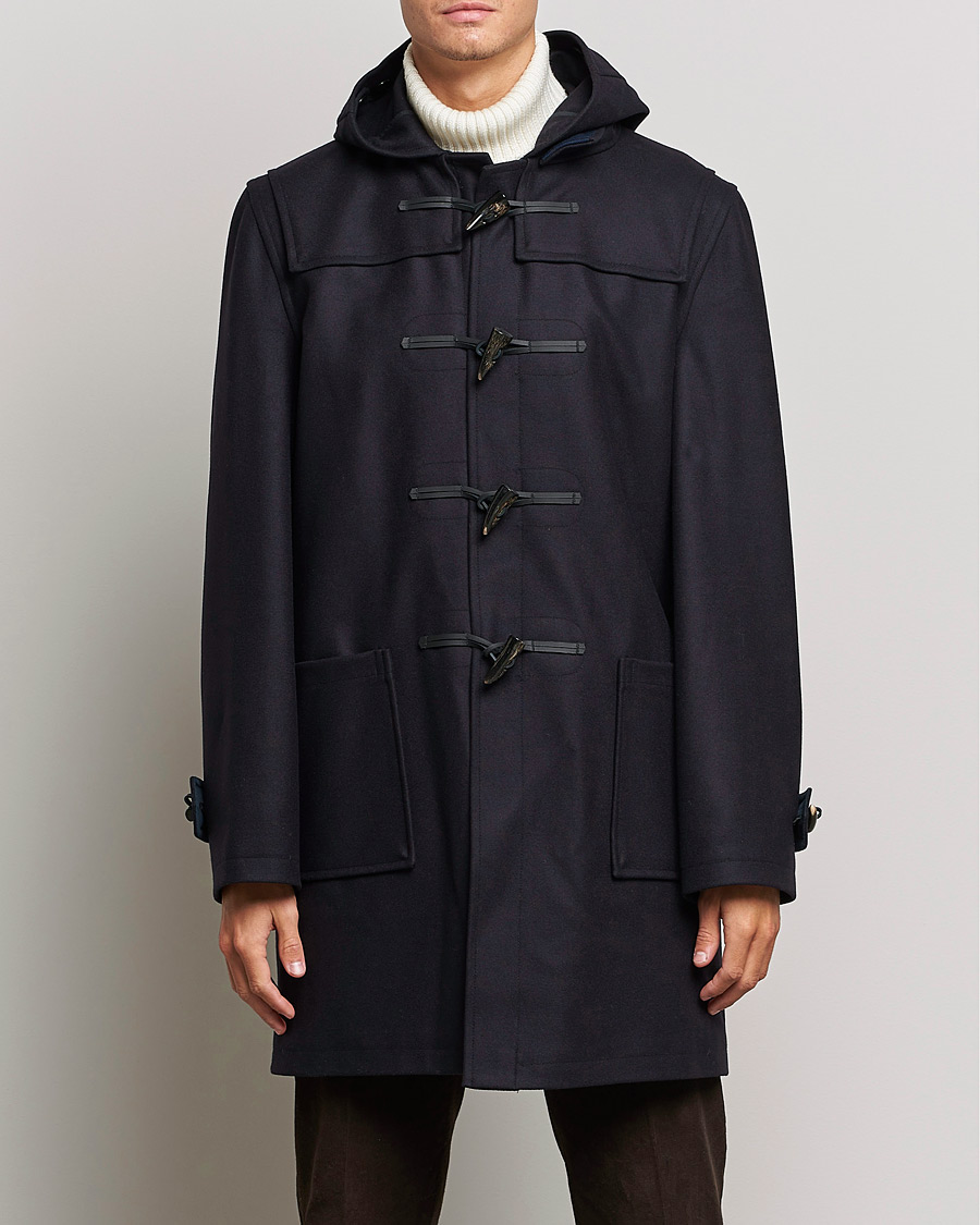 Herr | Best of British | Gloverall | Cashmere Blend Duffle Coat Navy