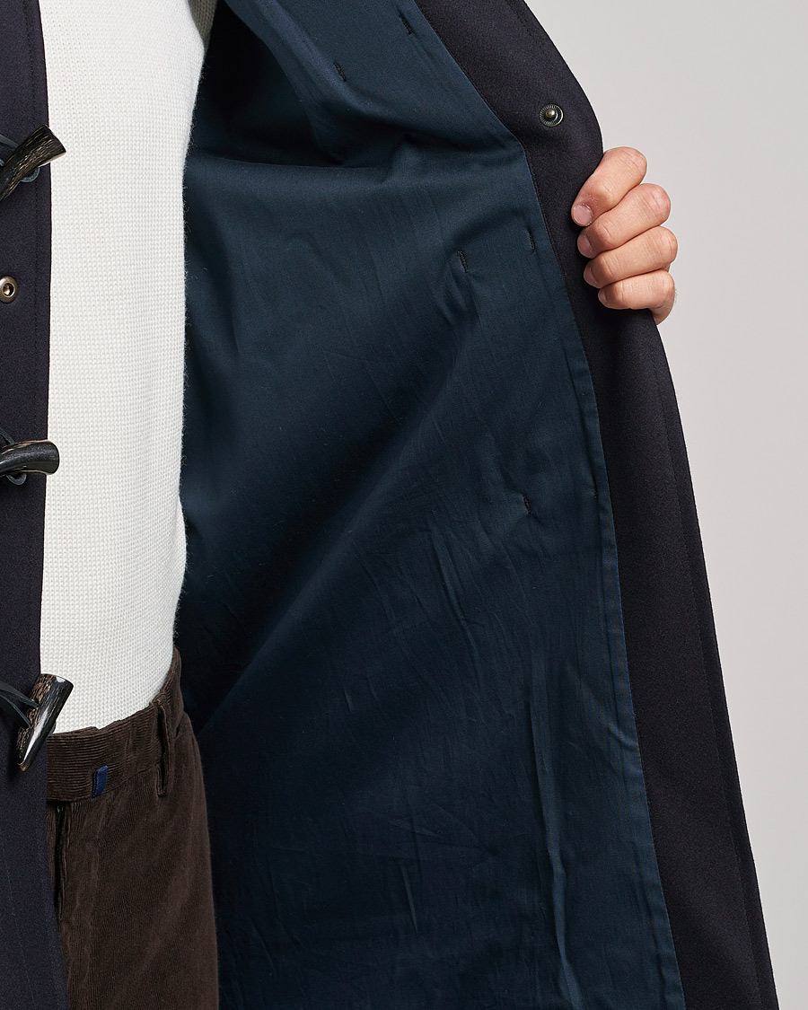 Herr | Jackor | Gloverall | Cashmere Blend Duffle Coat Navy