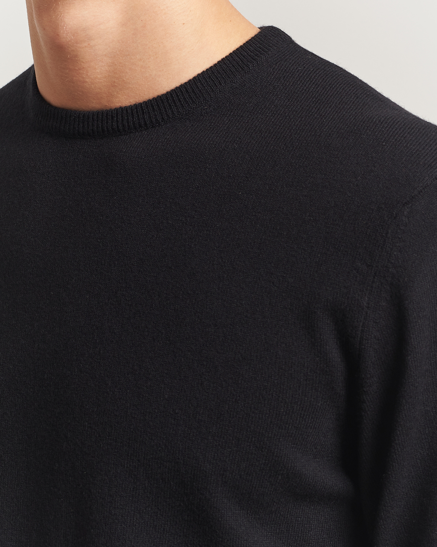 Herr | Tröjor | Piacenza Cashmere | Cashmere Crew Neck Sweater Black