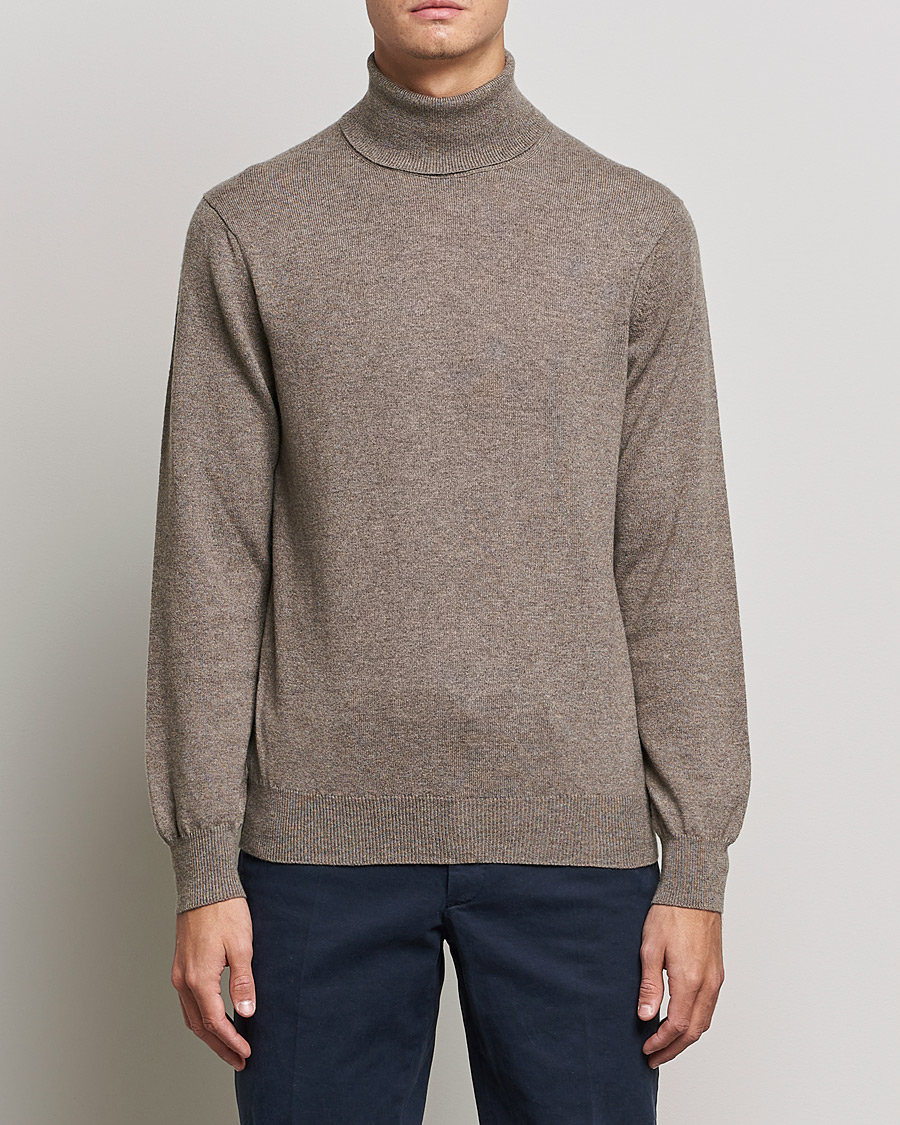 Herr |  | Piacenza Cashmere | Cashmere Rollneck Sweater Brown
