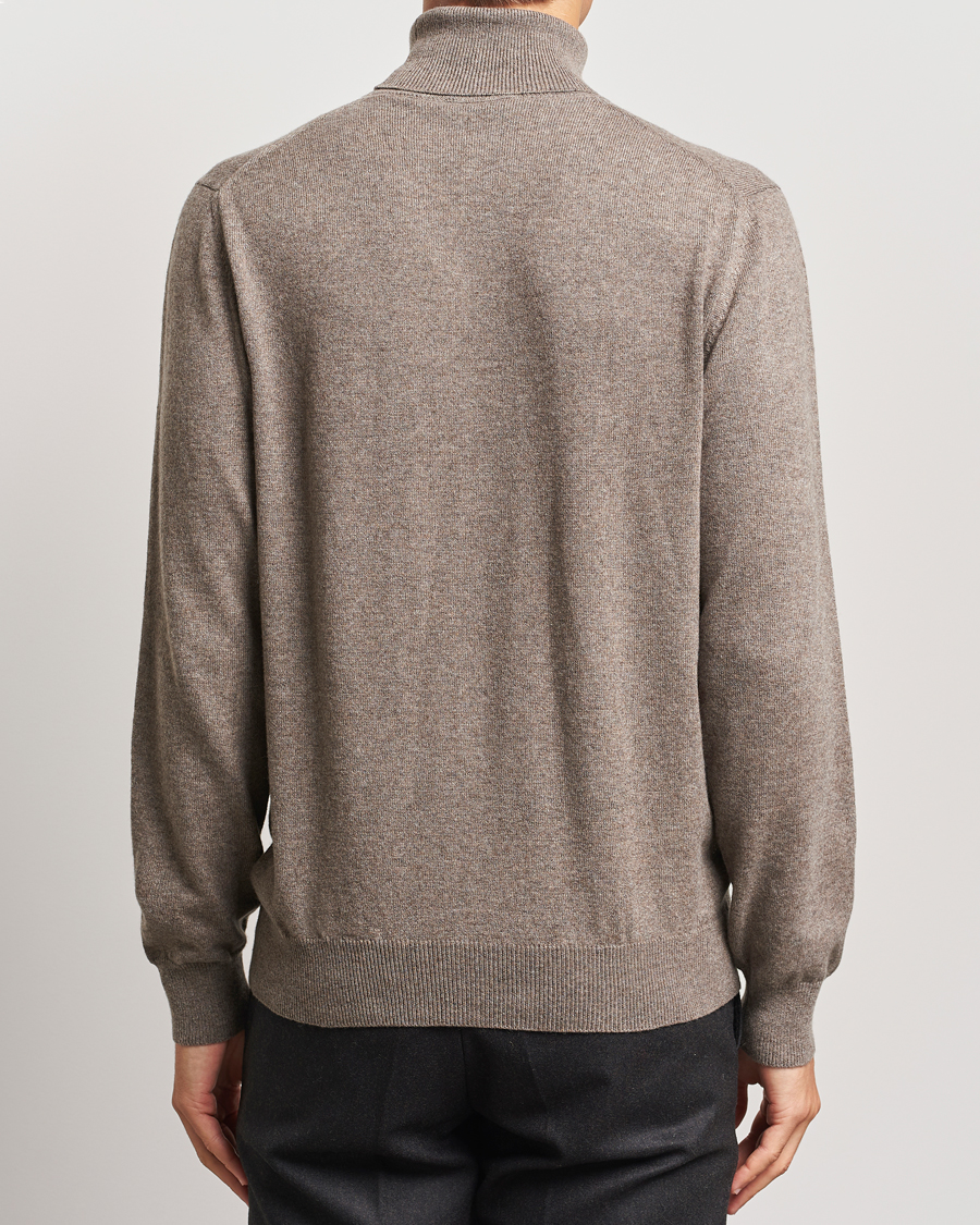 Herr | Tröjor | Piacenza Cashmere | Cashmere Rollneck Sweater Brown