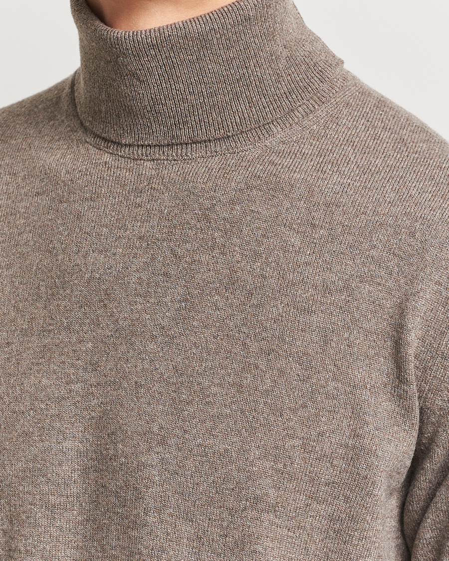 Herr | Tröjor | Piacenza Cashmere | Cashmere Rollneck Sweater Brown