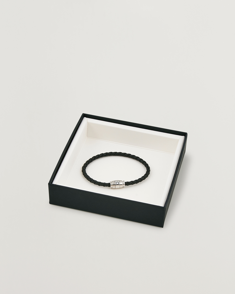 Herr | Smycken | Montblanc | Bracelet Steel 3 Rings Leather Black