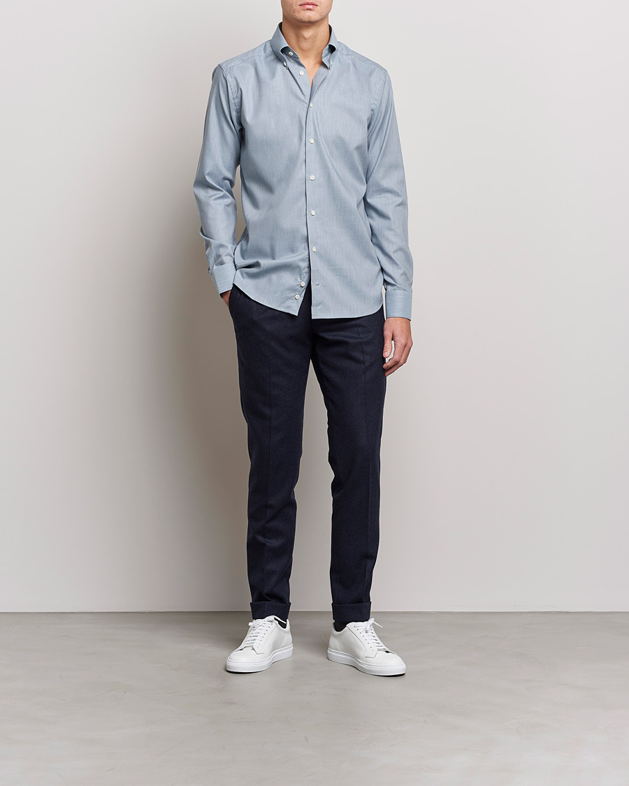 Herr | Skjortor | Eton | Wrinkle Free Button Down Oxford Shirt Light Blue 