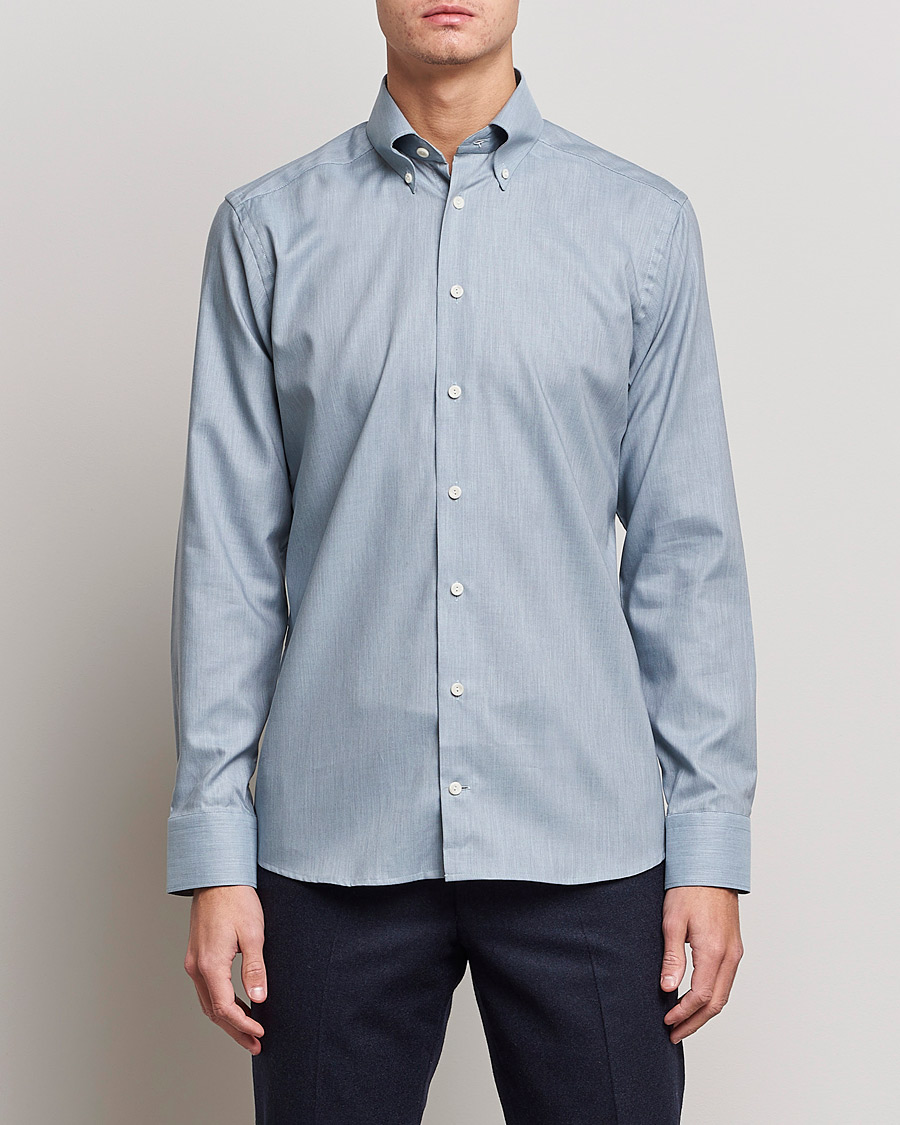 Herr |  | Eton | Wrinkle Free Button Down Oxford Shirt Light Blue 