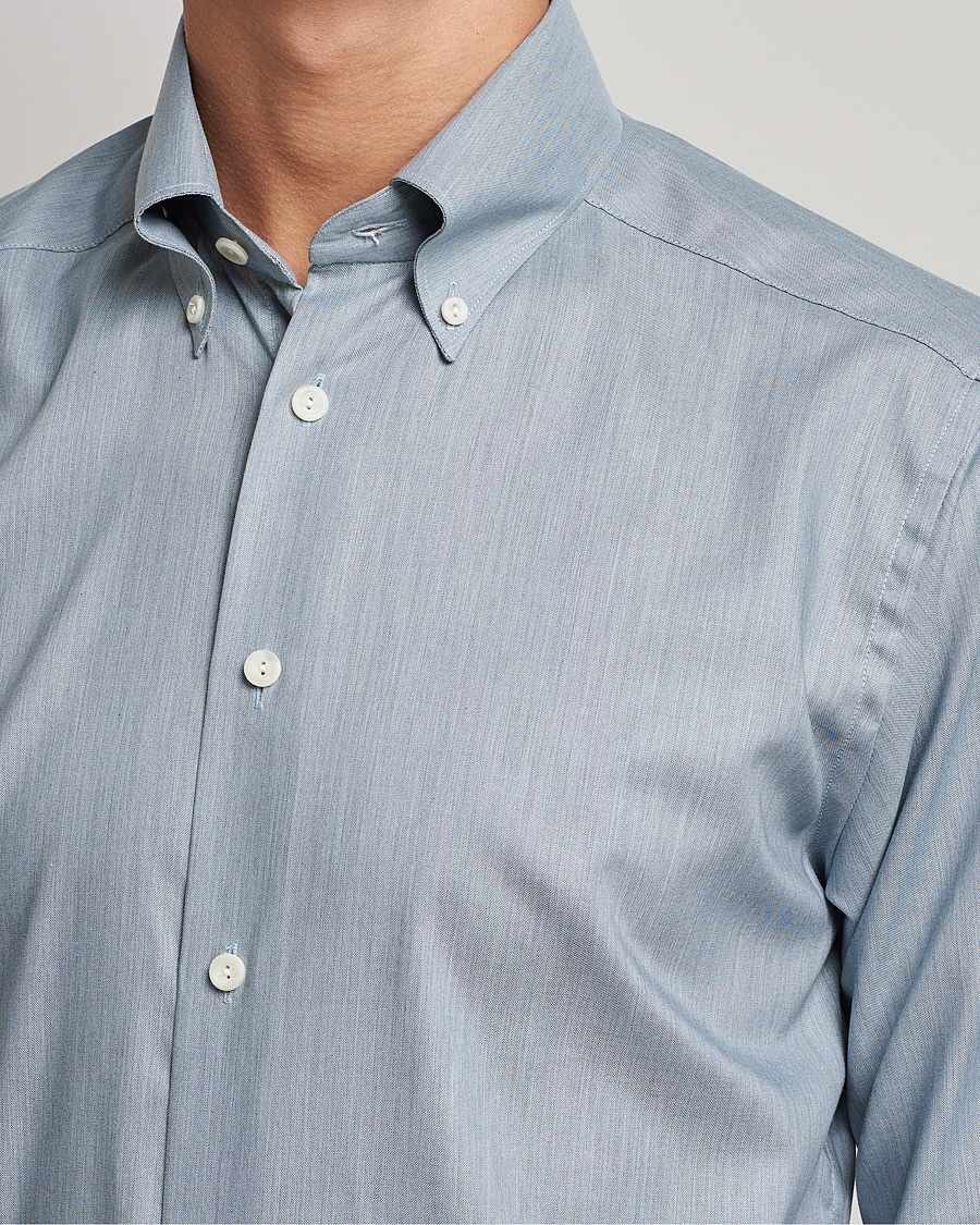 Herr | Skjortor | Eton | Wrinkle Free Button Down Oxford Shirt Light Blue