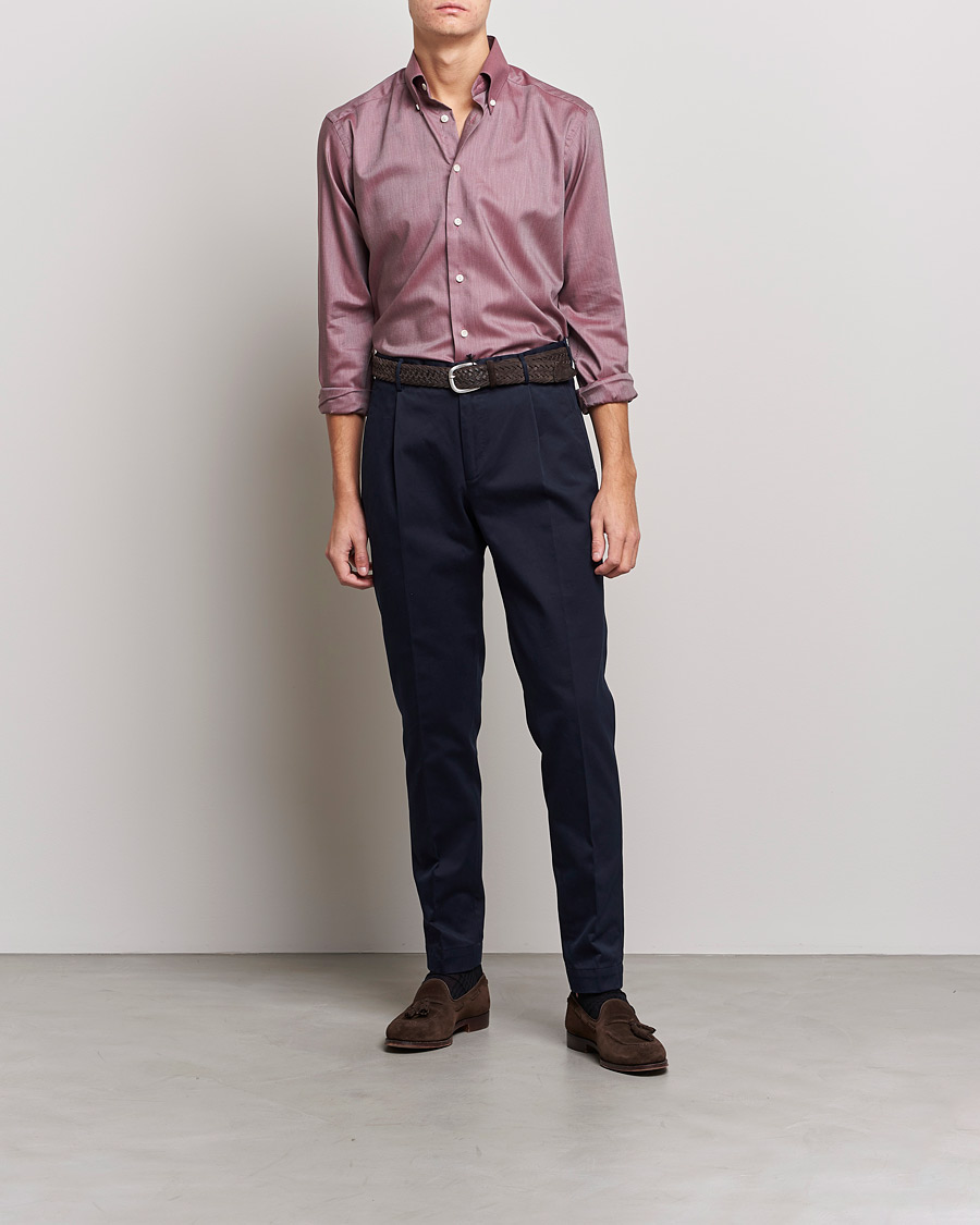 Herr | Skjortor | Eton | Wrinkle Free Button Down Oxford Shirt Red