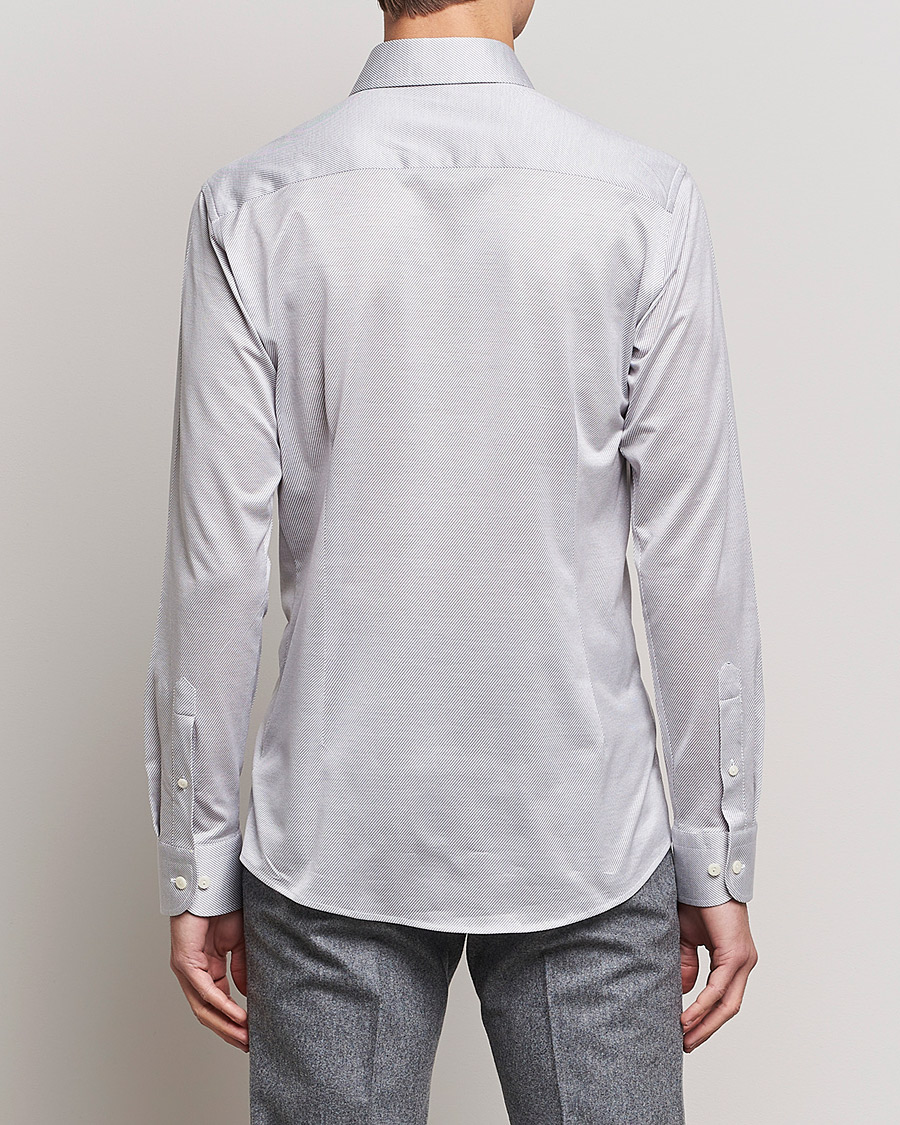 Herr | Skjortor | Eton | King Knit Filo Di Scozia Shirt Grey