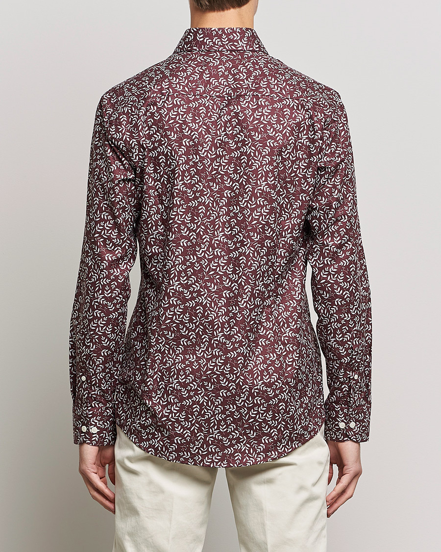 Herr | Skjortor | Eton | Twill Melange Shirt Red Floral