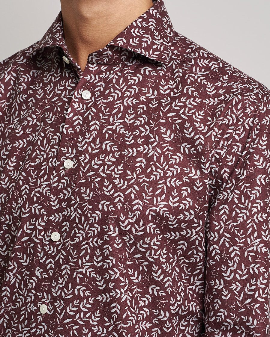 Herr | Skjortor | Eton | Twill Melange Shirt Red Floral