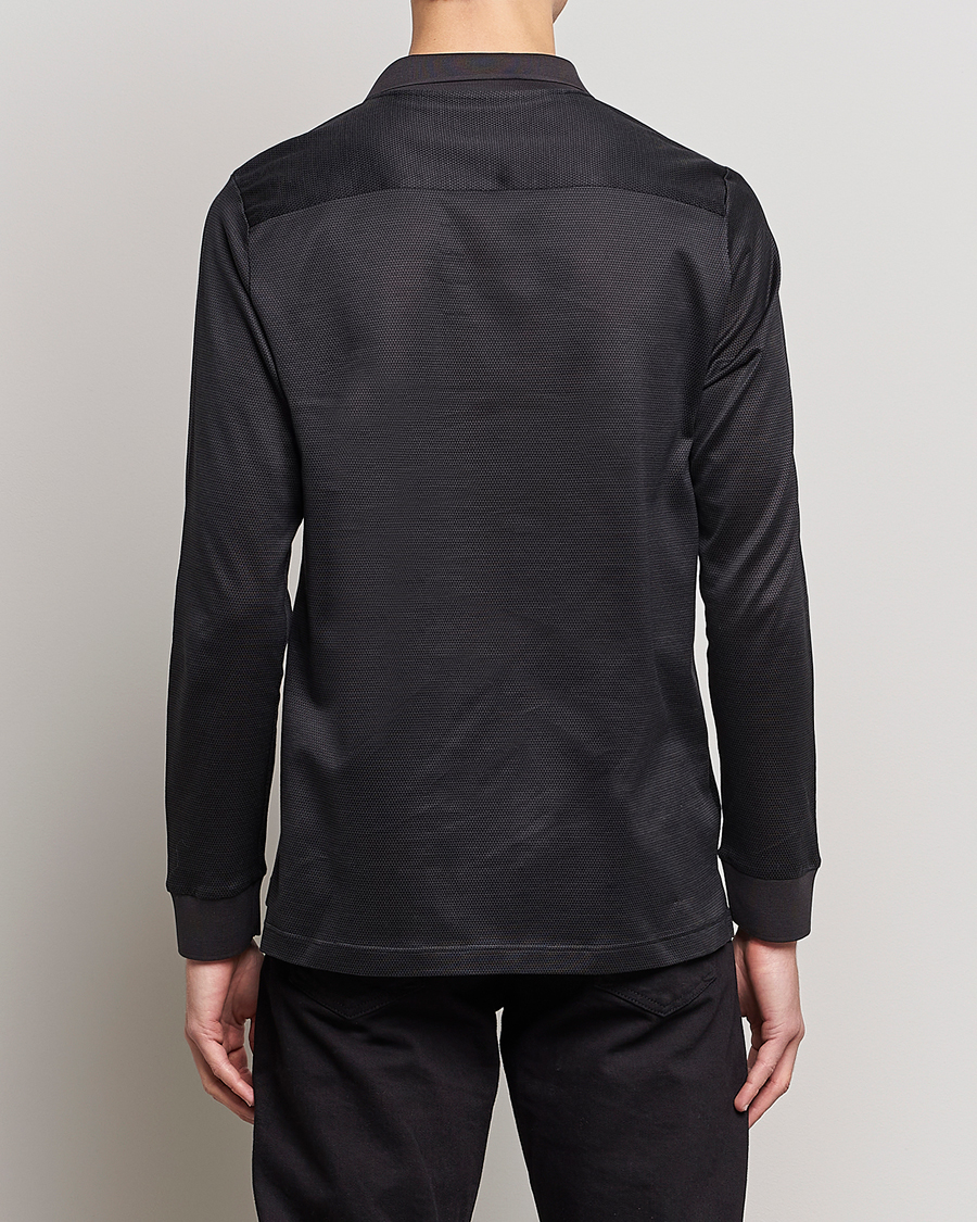 Herr | Tröjor | Eton | Knit Jaquard Polo Shirt Black
