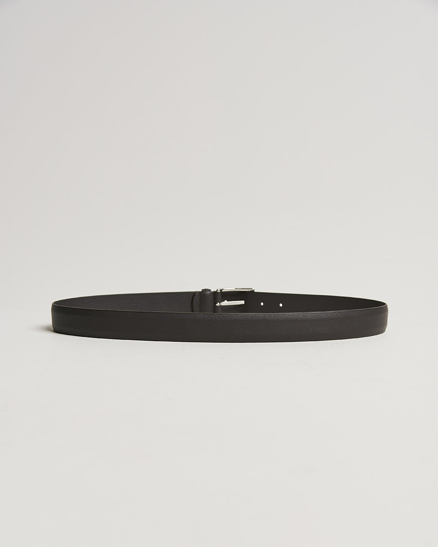 Herr | Italian Department | Anderson's | Double Nappa Calf 3 cm Belt Dark Brown