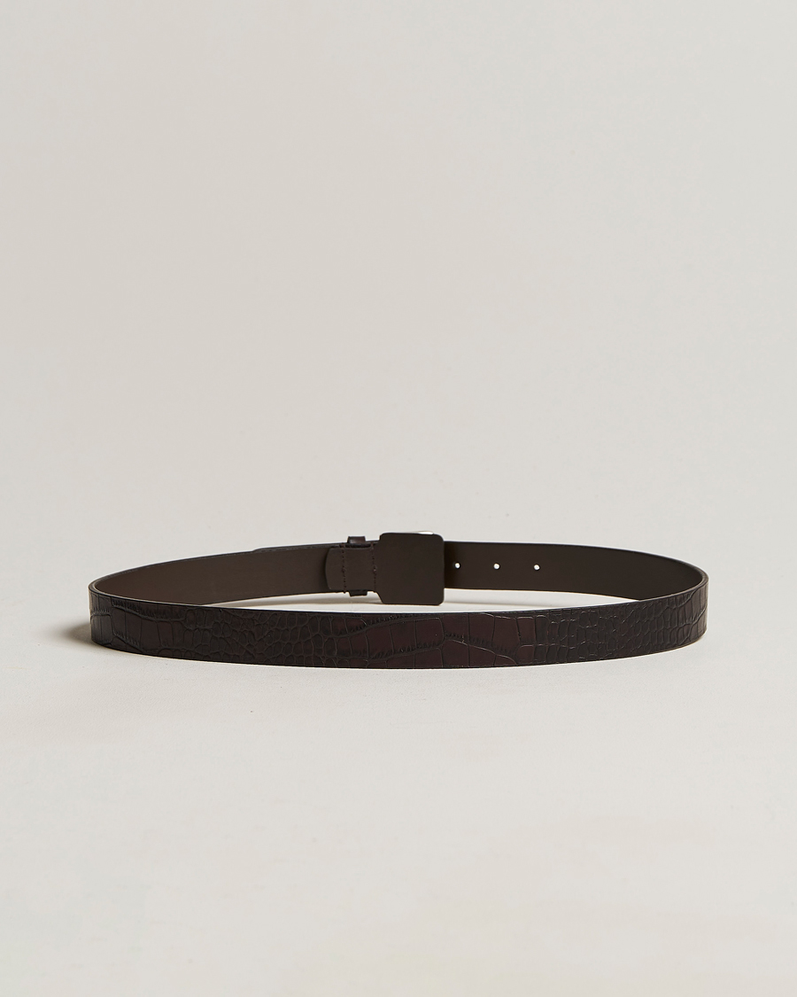 Herr |  | Anderson's | Embossed Croco Belt 3 cm Brown