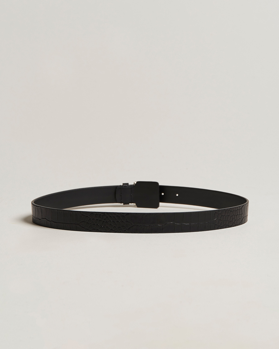 Herr | Anderson's Embossed Croco Belt 3 cm Black | Anderson's | Embossed Croco Belt 3 cm Black