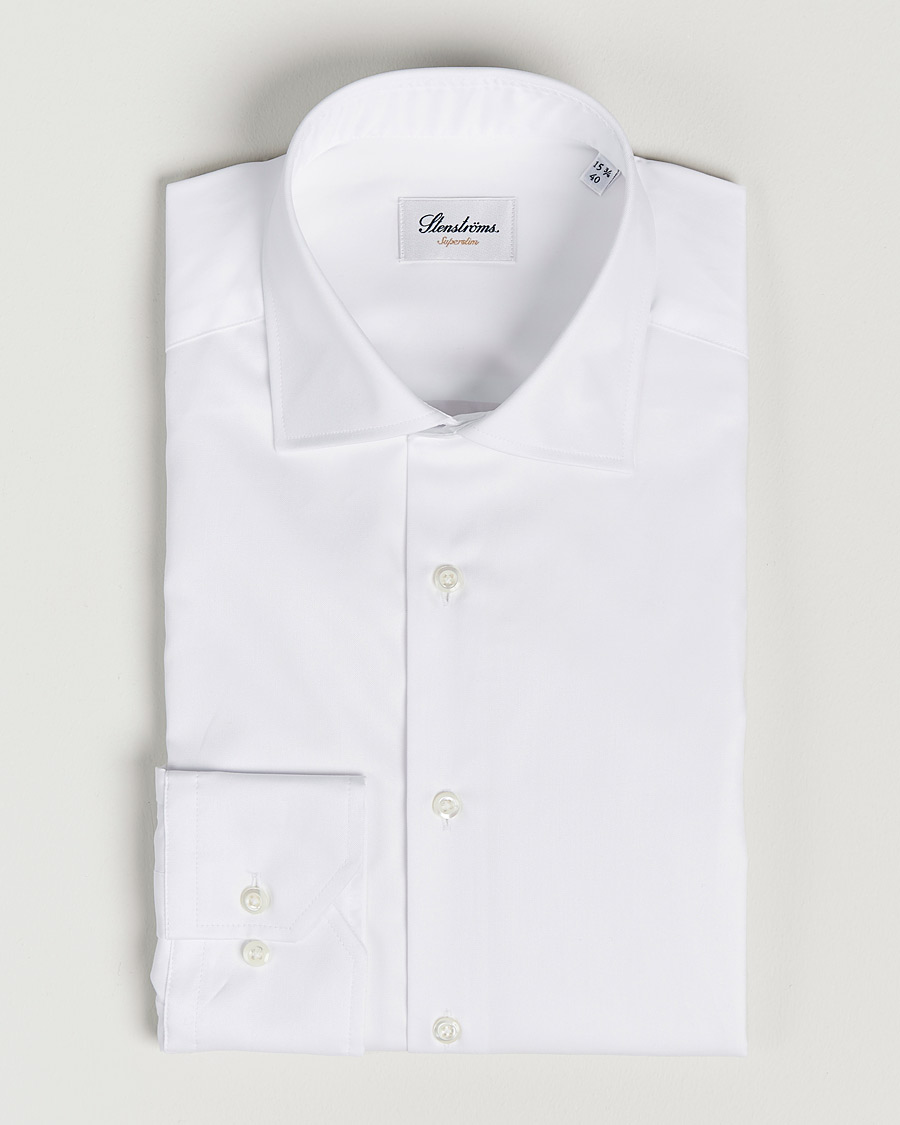 Herr | Skjortor | Stenströms | Superslim Plain Shirt White