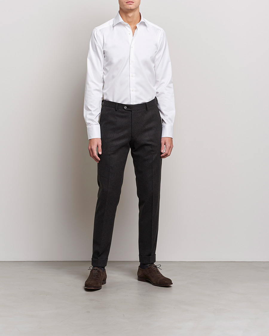 Herr | Businesskjortor | Stenströms | Superslim Plain Shirt White