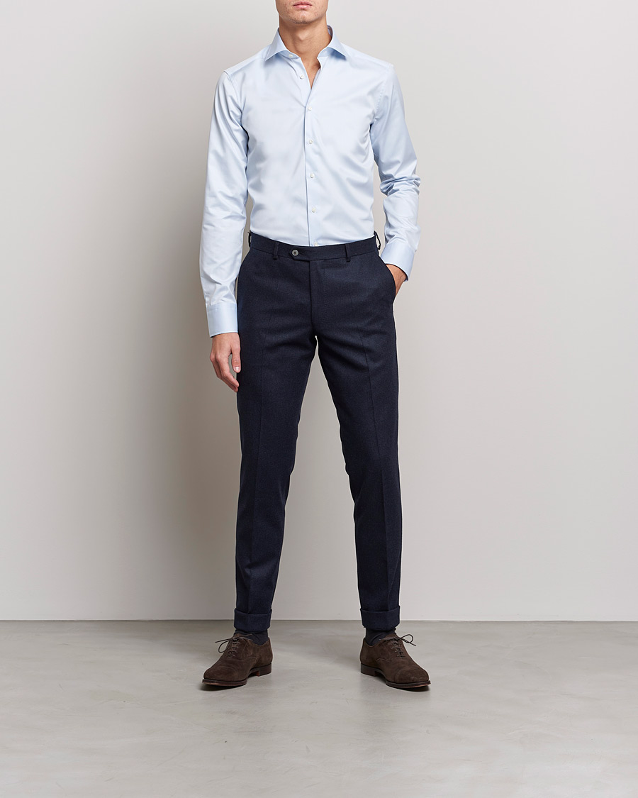 Herr |  | Stenströms | Superslim Plain Shirt Blue