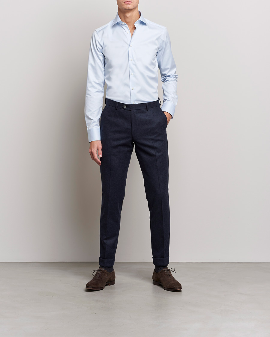 Herr | Skjortor | Stenströms | Superslim Plain Shirt Blue