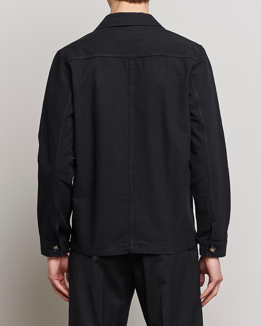 Herr | Skjortor | A Day's March | Original Herringbone Overshirt Black