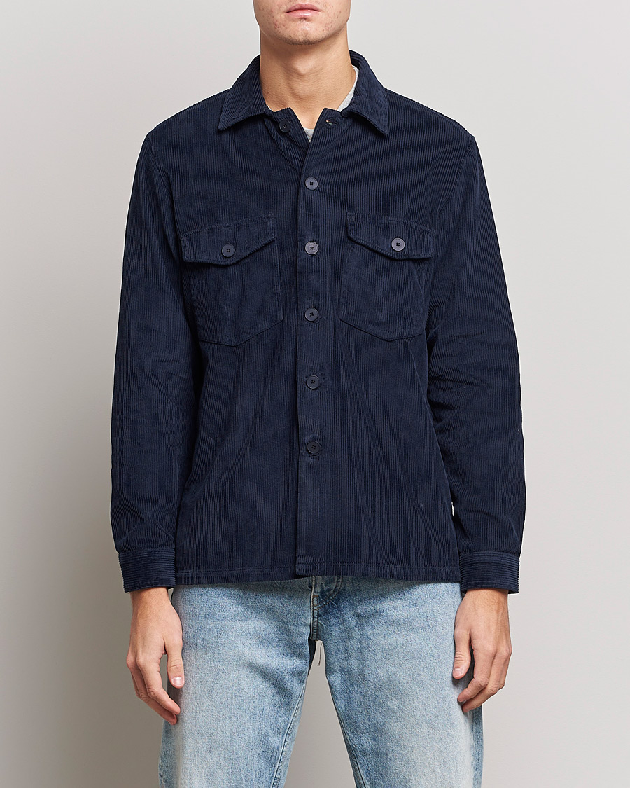 Herr | An overshirt occasion | A Day's March | Carey Cord Overshirts Navy