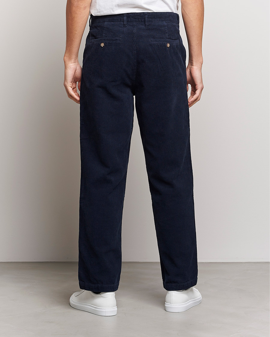 Herr | Byxor | A Day's March | Redwood Cord Trousers Navy