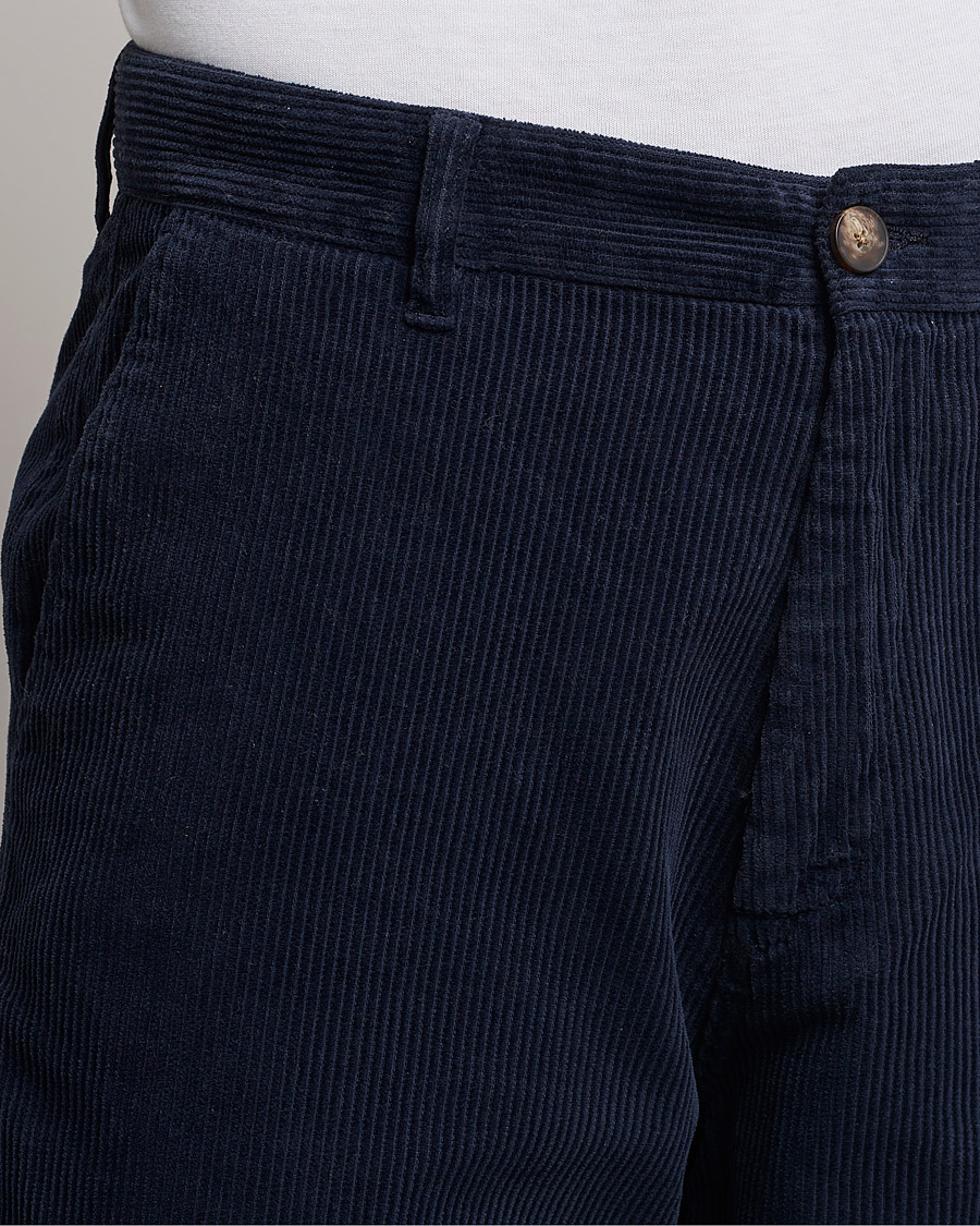 Herr | Byxor | A Day's March | Redwood Cord Trousers Navy