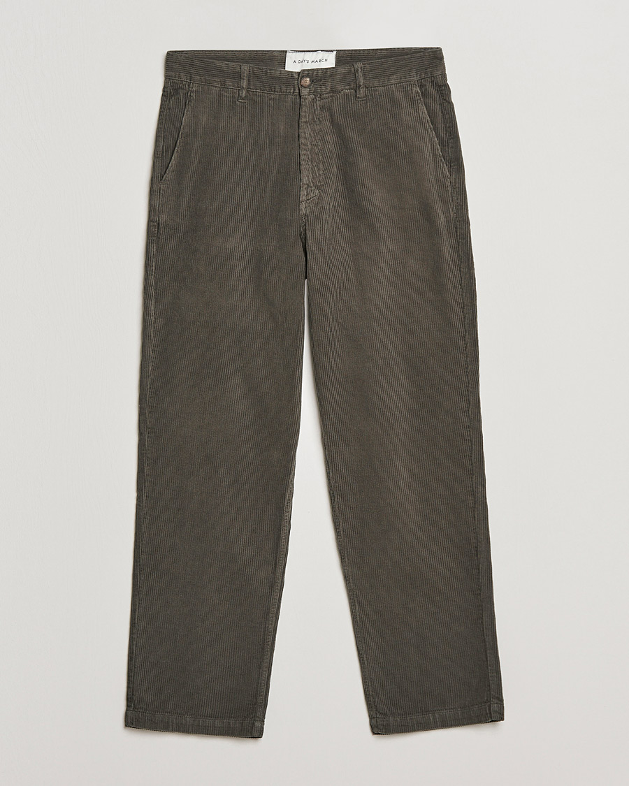 Herr | Byxor | A Day's March | Redwood Corduroy Trousers Olive