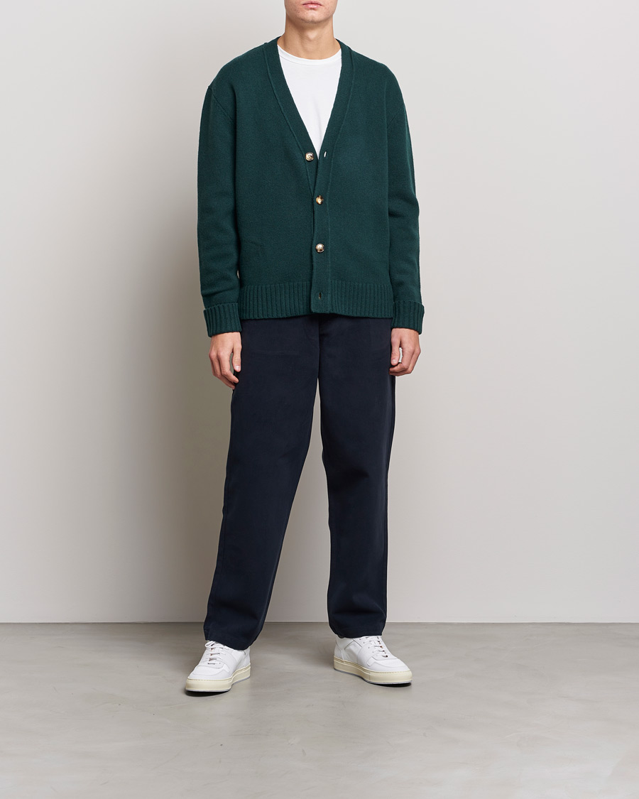 Herr | Byxor | A Day's March | Redwood Cotton/Tencel Trousers Navy