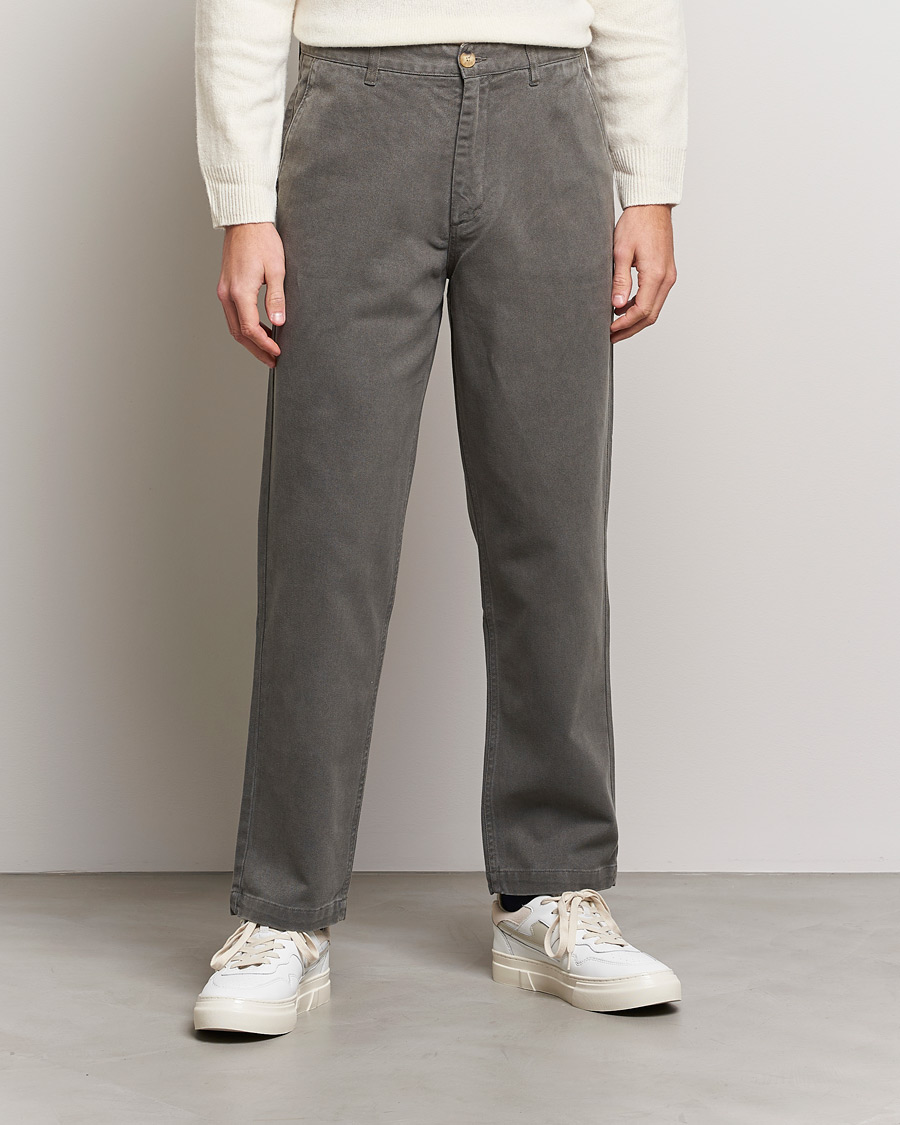 Herr | Byxor | A Day's March | Redwood Cotton/Tencel Trousers Olive