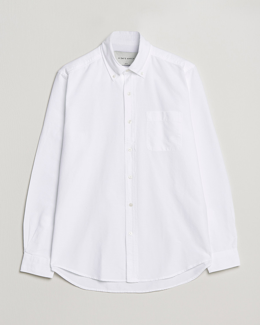 Herr |  | A Day's March | Moorgate Dyed Oxford Shirt White