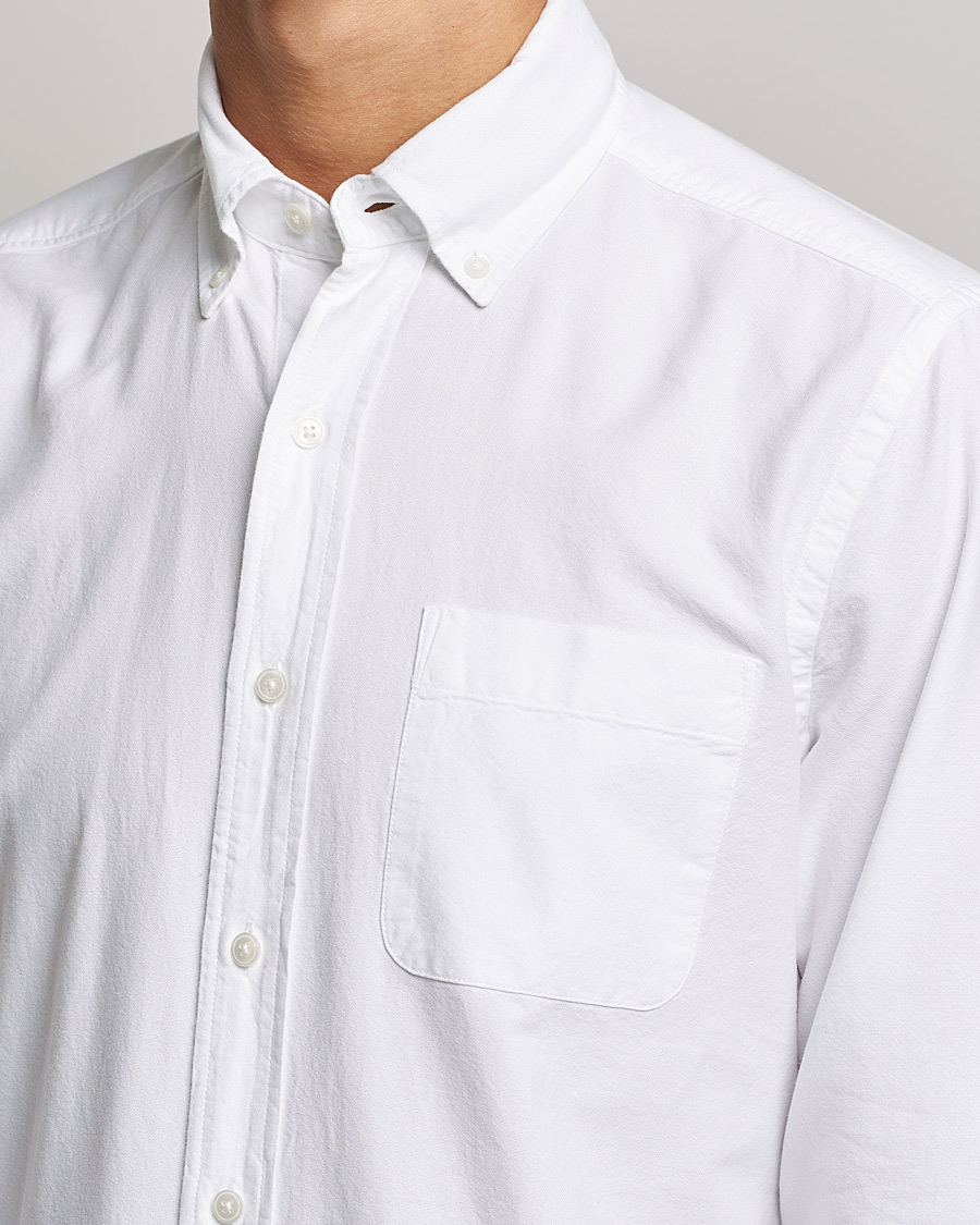 Herr | Skjortor | A Day's March | Moorgate Dyed Oxford Shirt White