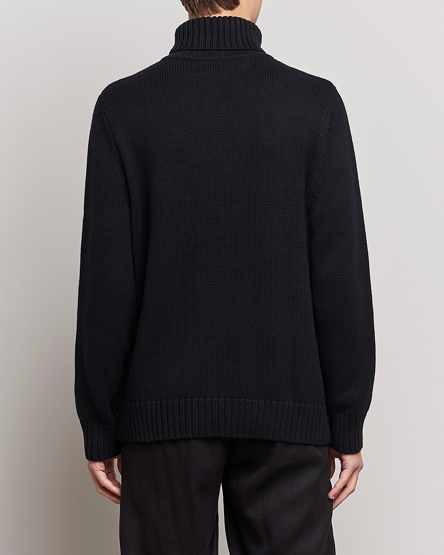 Herr | Tröjor | A Day's March | Forres Cotton/Cashmere Rollneck Black
