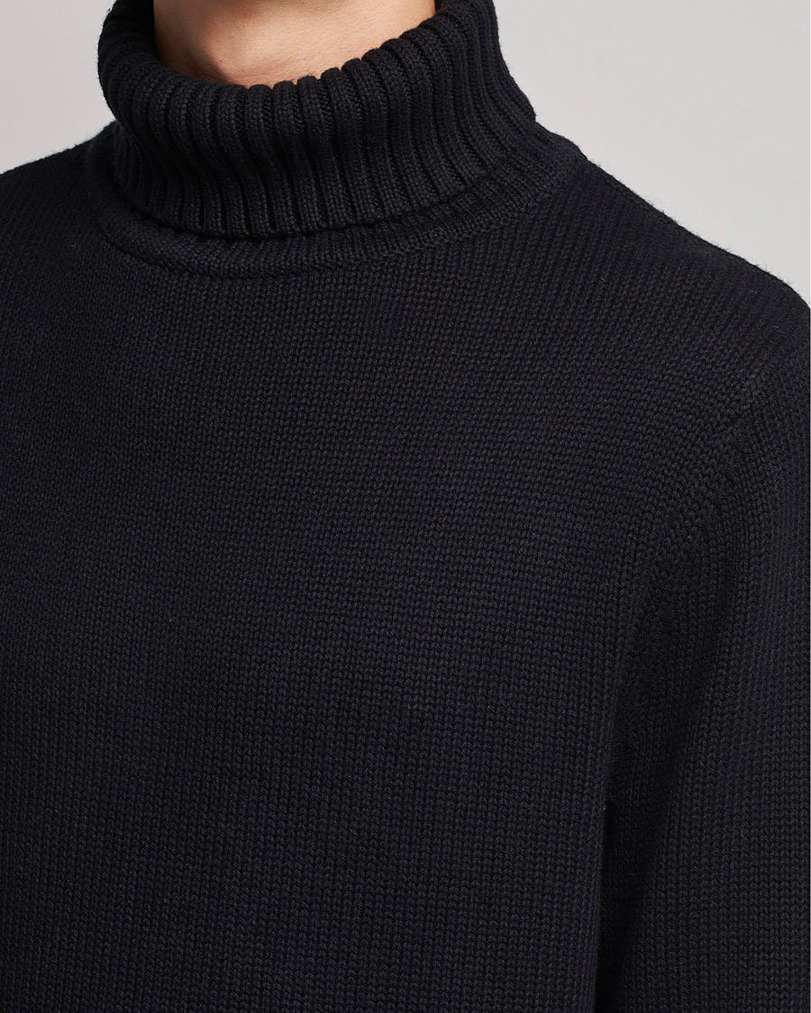 Herr | Tröjor | A Day's March | Forres Cotton/Cashmere Rollneck Black