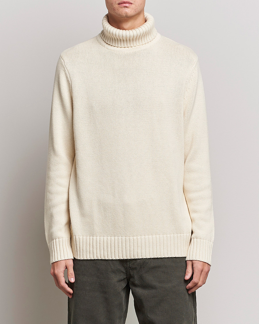 Herr | Polotröjor | A Day's March | Forres Cotton/Cashmere Rollneck Off White