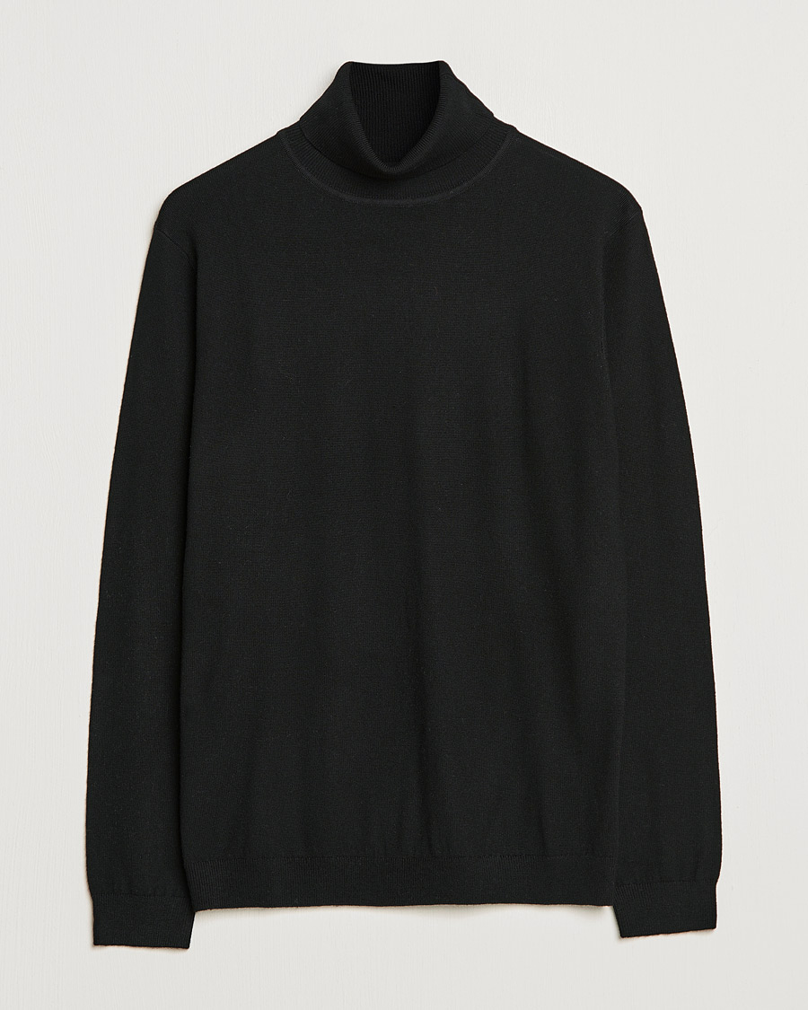 Herr | Tröjor | A Day's March | Nela Merino Rollneck Black