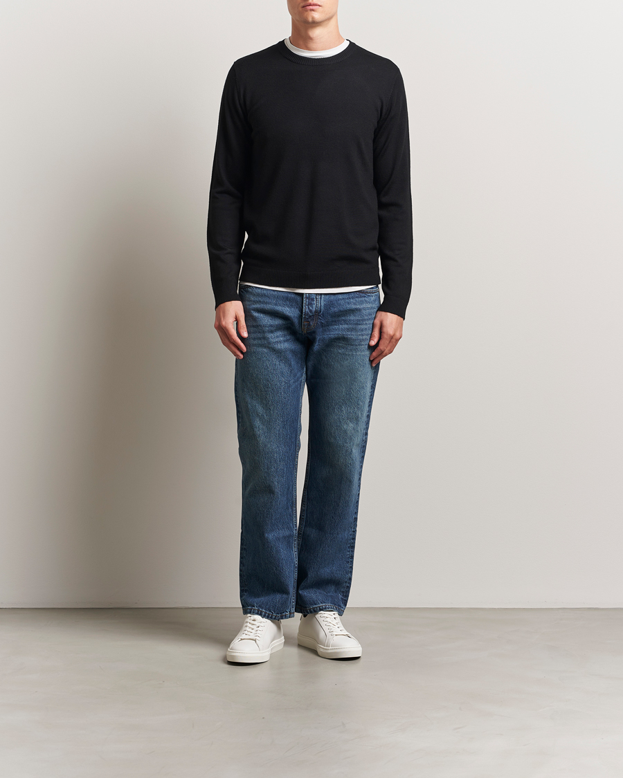 Herr | Tröjor | A Day's March | Alagón Merino Crew Black