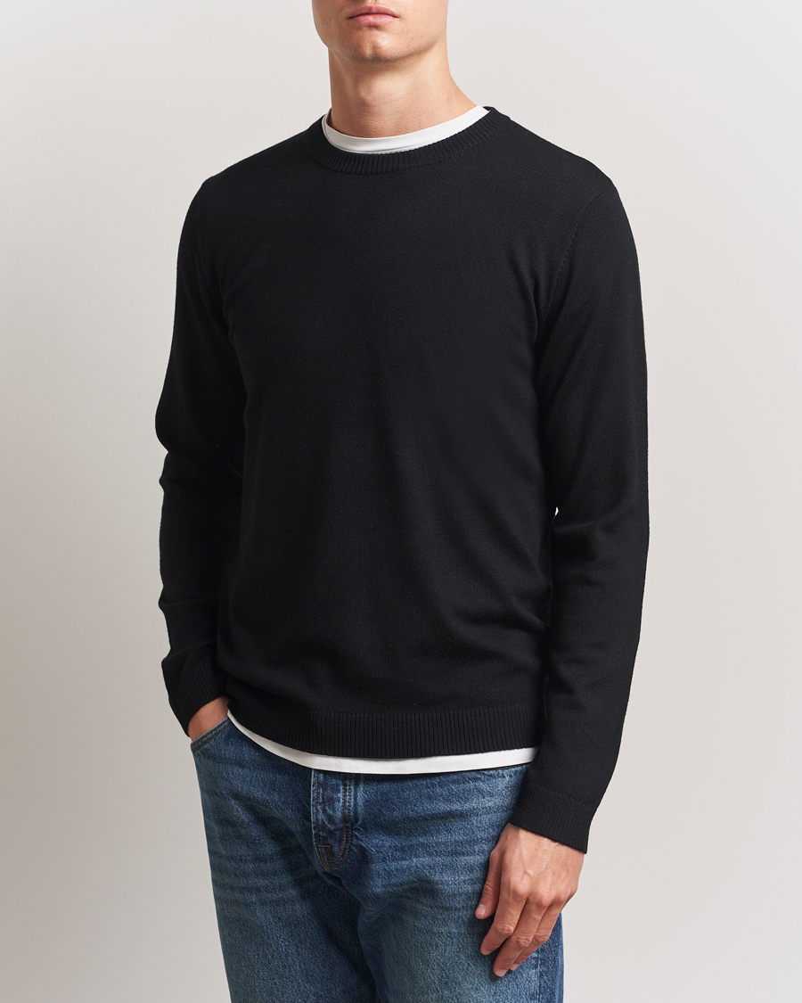 Herr | Tröjor | A Day's March | Alagón Merino Crew Black