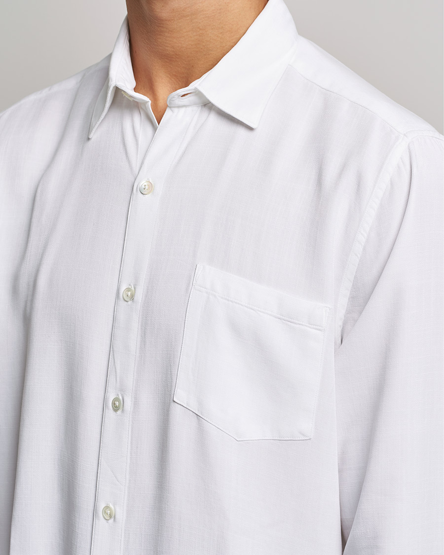 Herr | Skjortor | A Day's March | Daintree Lyocell Shirt White