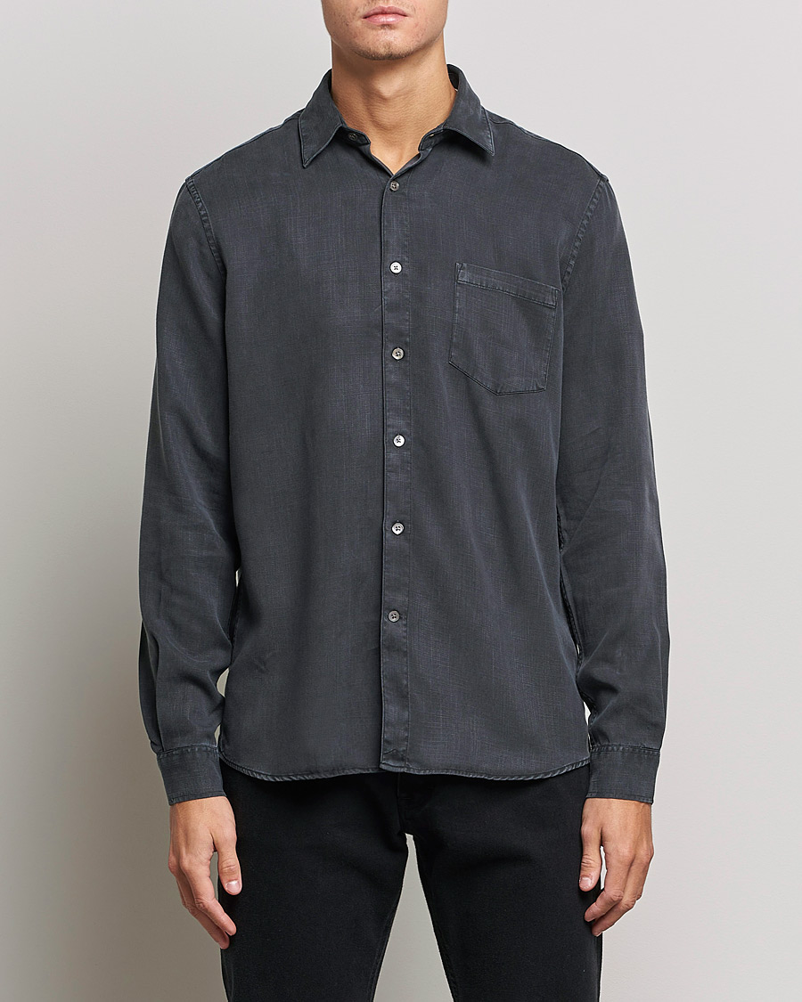 Herr | A Day's March | A Day's March | Daintree Tencel Shirt Off Black