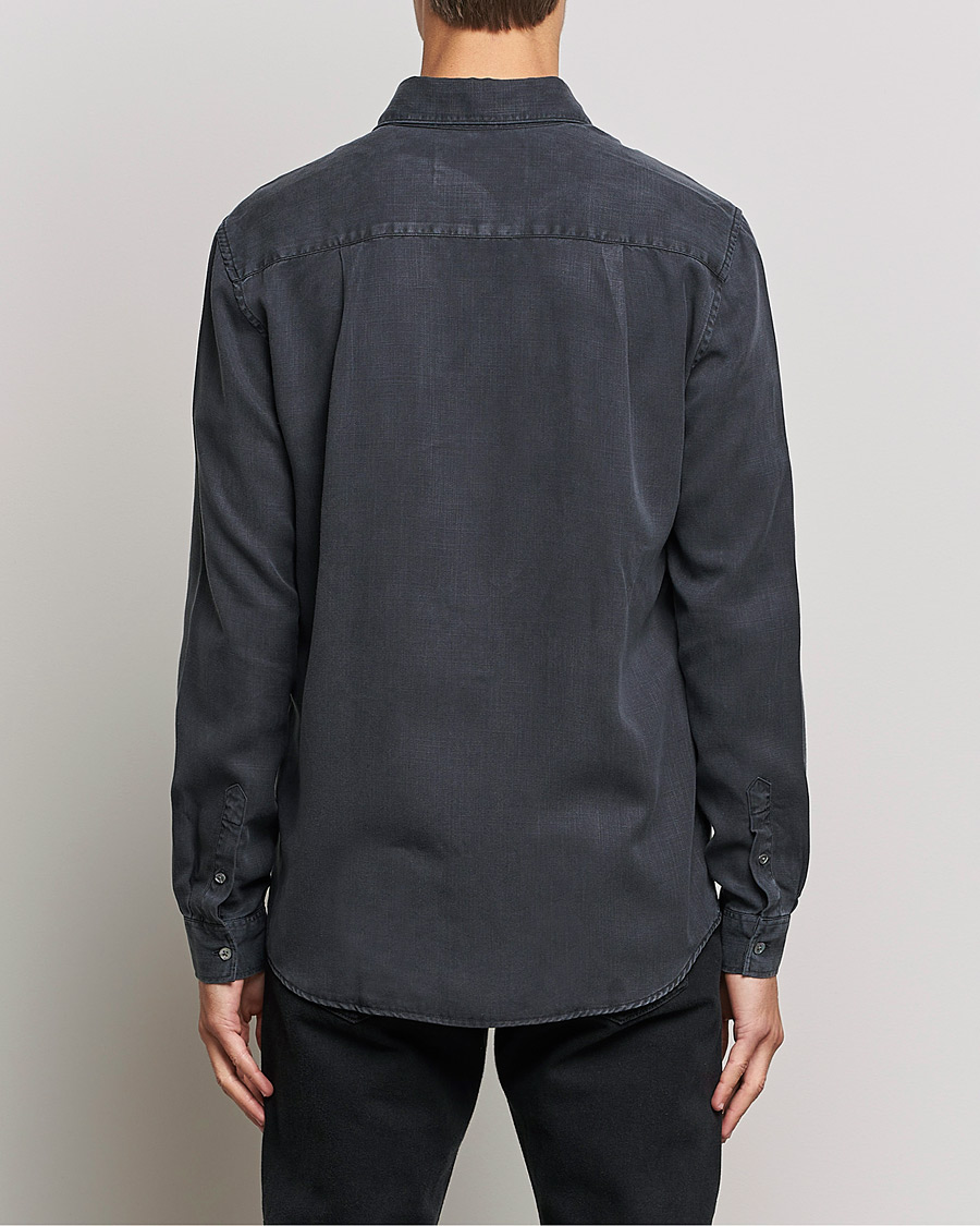Herr | Skjortor | A Day's March | Daintree Lyocell Shirt Off Black