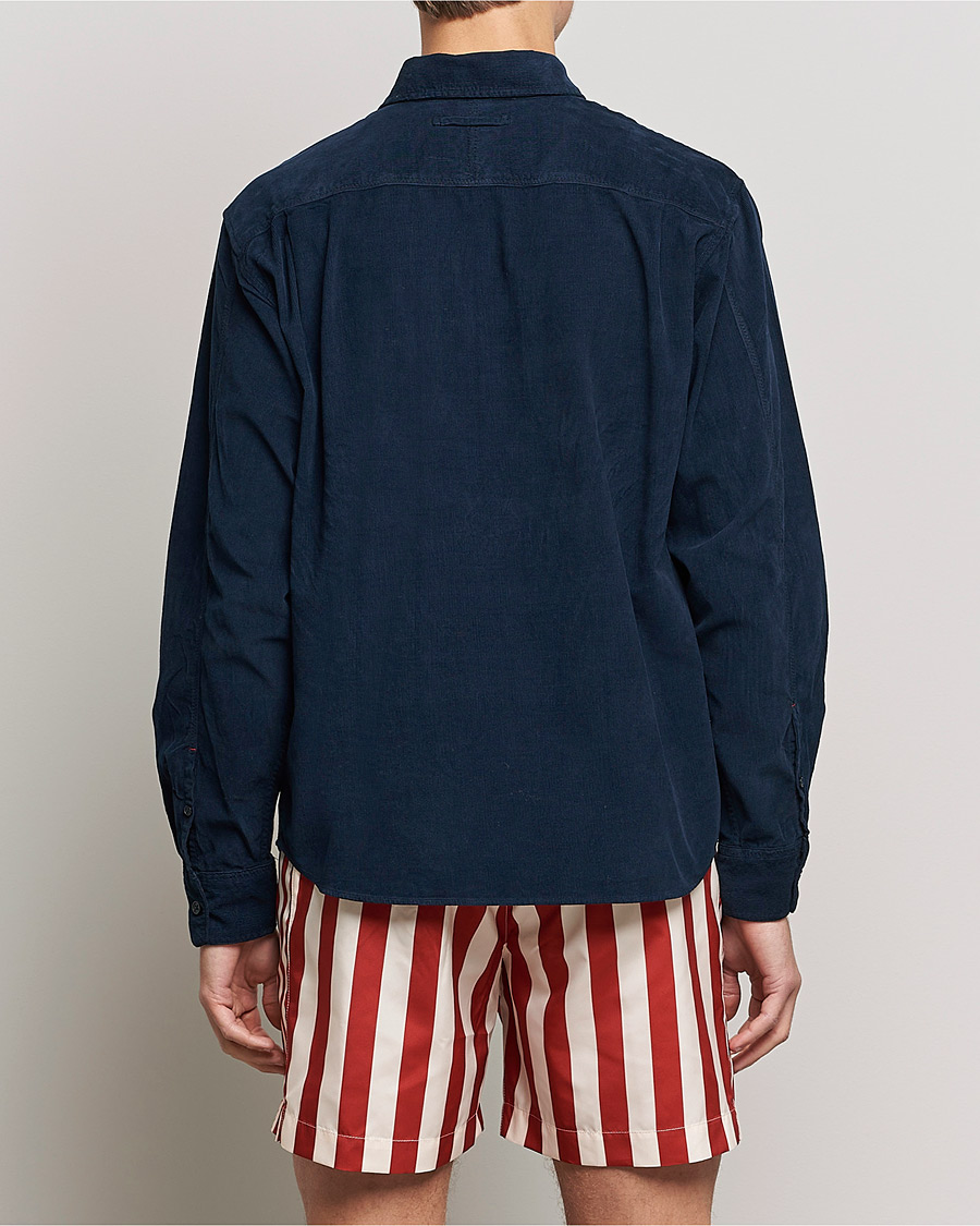 Herr | Skjortor | Orlebar Brown | Shanklin Cord Popover Shirt Midnight Navy