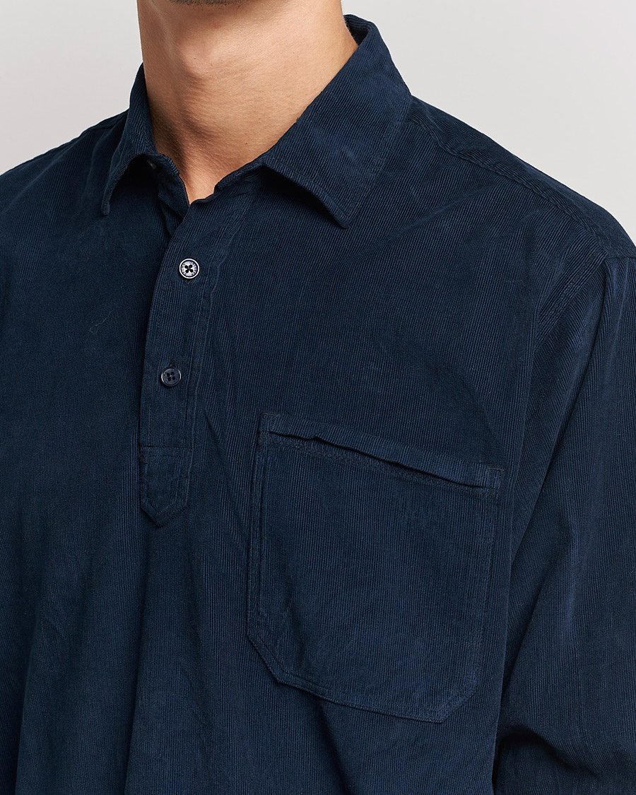 Herr | Skjortor | Orlebar Brown | Shanklin Cord Popover Shirt Midnight Navy