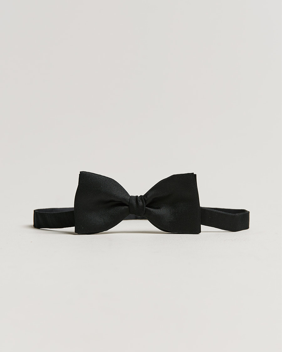 Herr | Flugor | Stenströms | Pre-Tied Silk Bow Tie Black